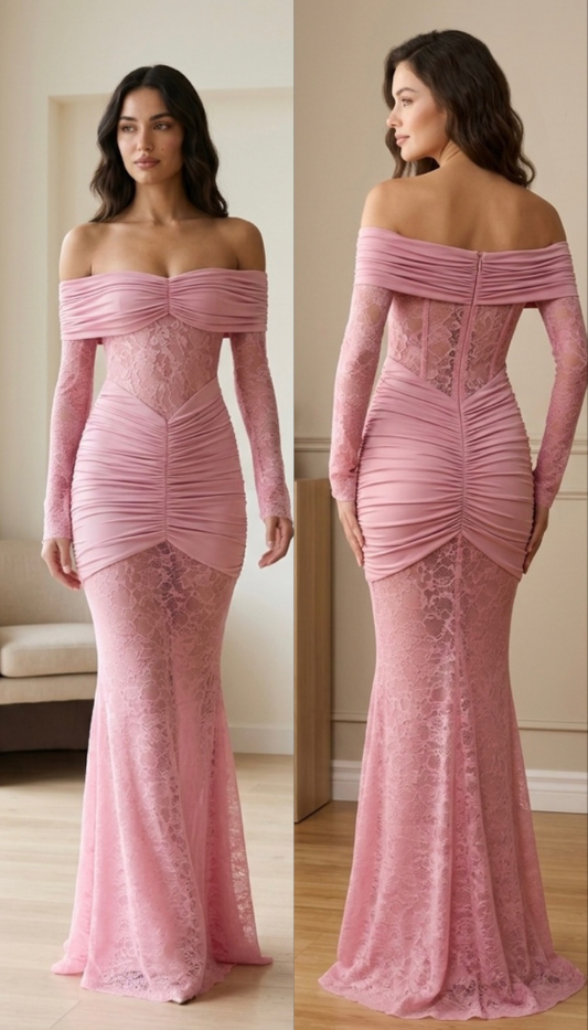 Елегантна дантелена рокля