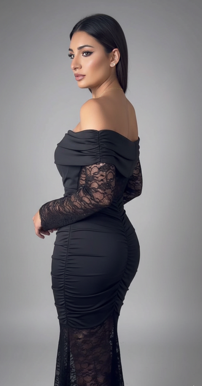 Елегантна дантелена рокля