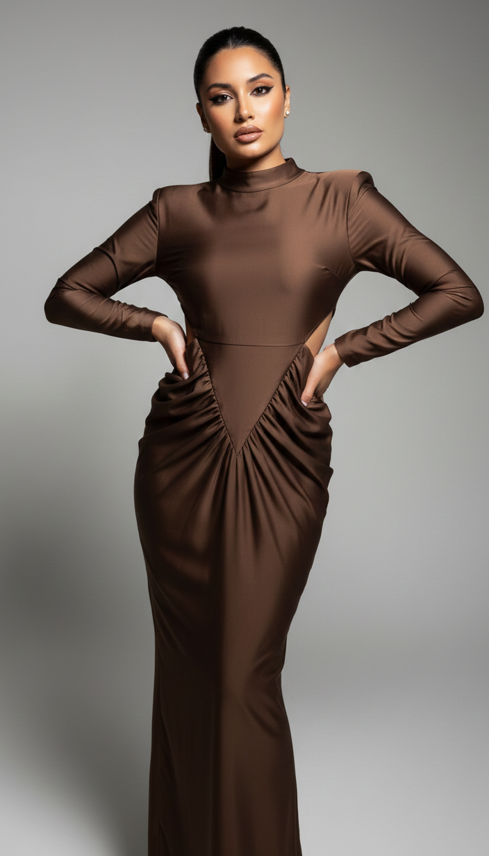 Елегантна ефектна рокля