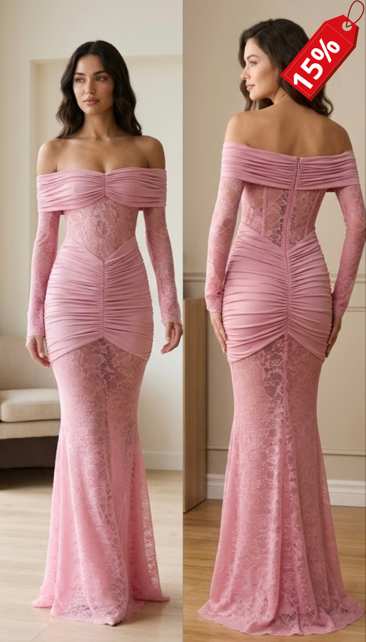 Елегантна дантелена рокля