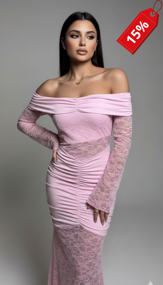 Елегантна дантелена рокля