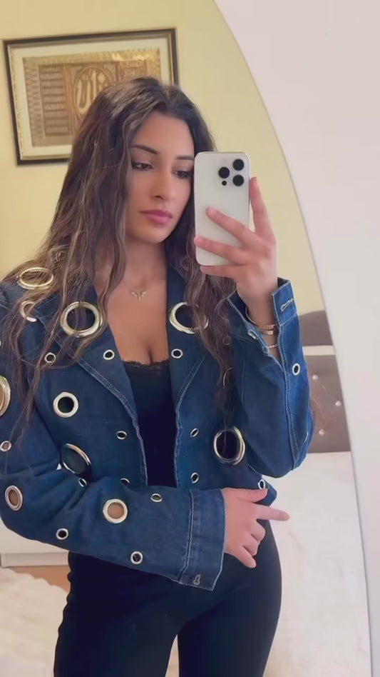 Дънково яке с метални халки