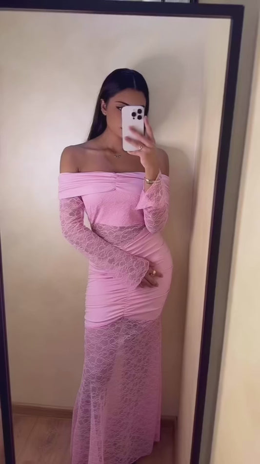 Елегантна дантелена рокля